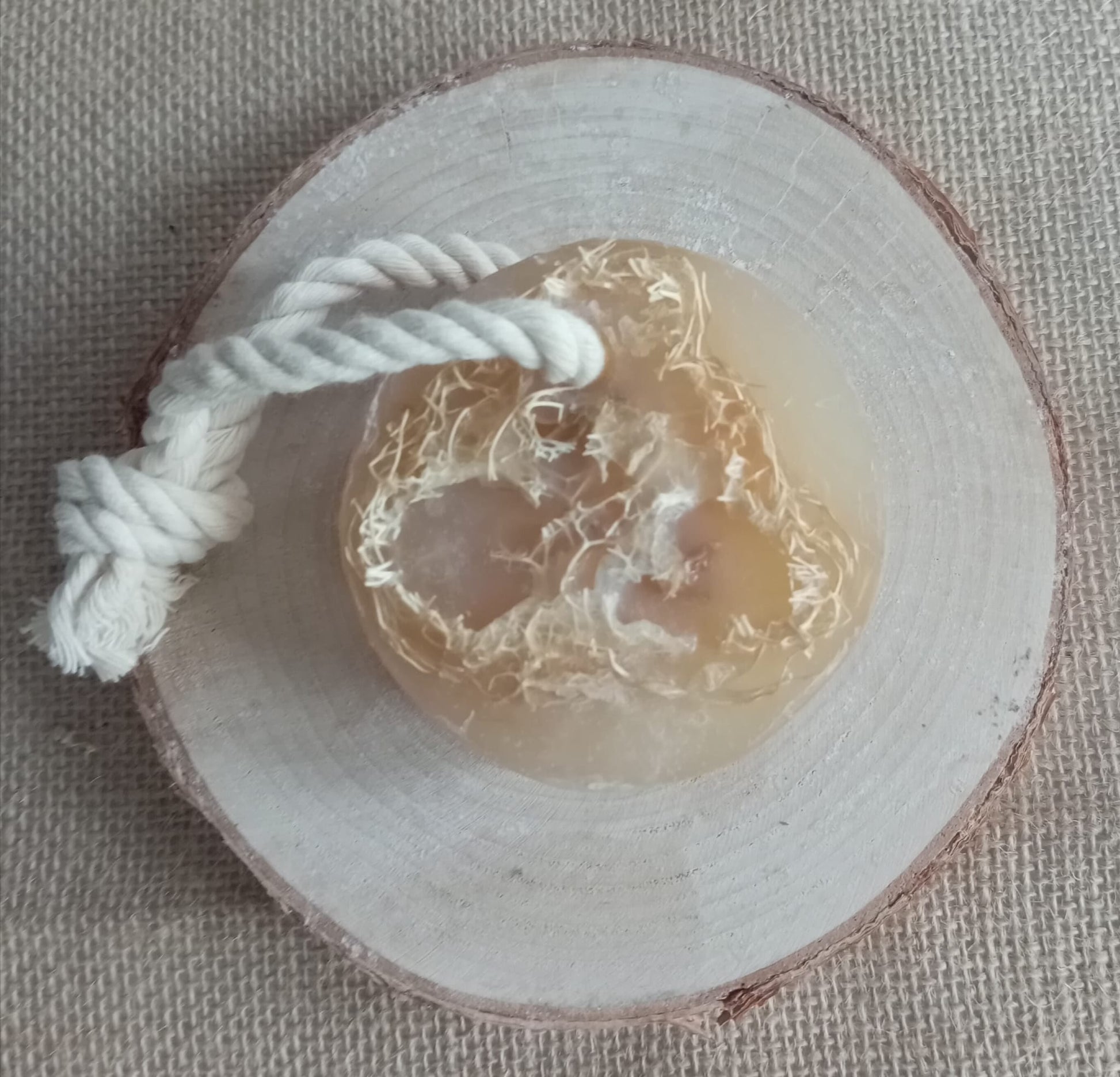 Organic Irish Sea Moss Loofah Soap On Rope